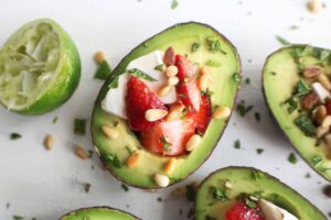 Avocado Strawberry Bruschetta