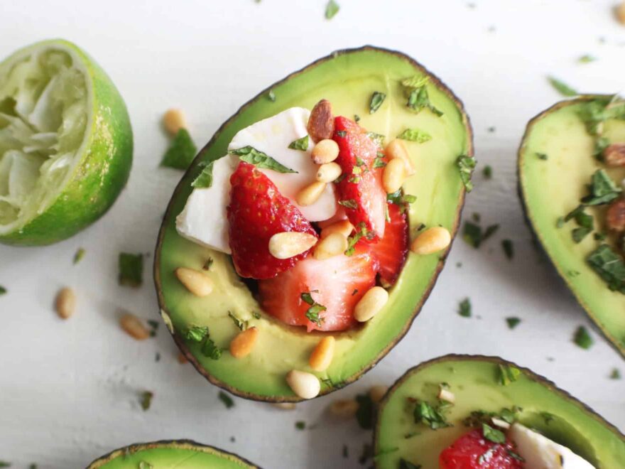 Avocado Strawberry Bruschetta