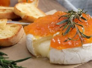 Baked Brie with Apricot Preserves