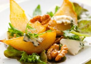 Caramelized Pears with Blue Cheese