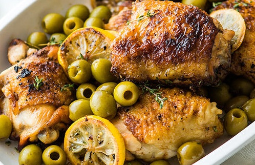 Chicken with Lemon and Olives