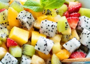 Dragon Fruit and Pineapple Salad