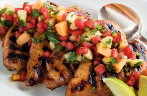 Grilled Chicken with Watermelon Salsa