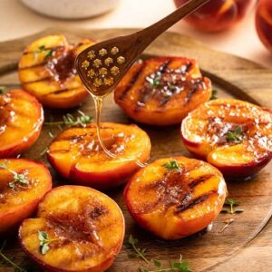 Grilled Peaches with Honey