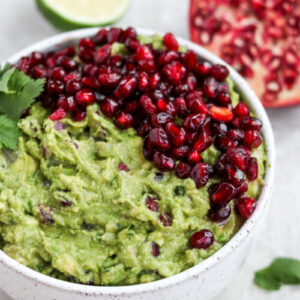 Guacamole with Pomegranate Seeds