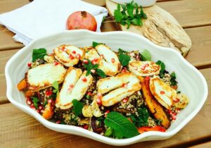 Quinoa with Roasted Vegetables and Pomegranate