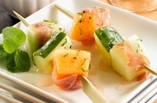 Cucumber Melon Skewers